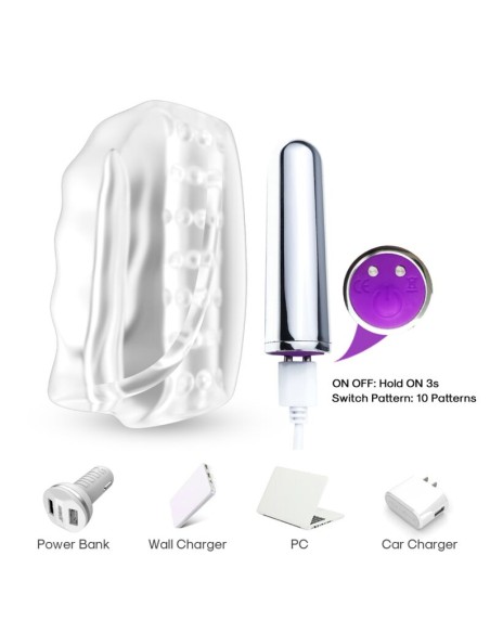 ARMONY - MASTER MASTURBATOR  VIBRADOR TRANSPARENTE