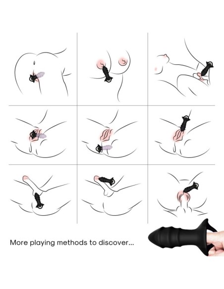 ARMONY - KYLIN FINGER VIBRATOR  ANAL PLUG REMOTE CONTROL BLACK