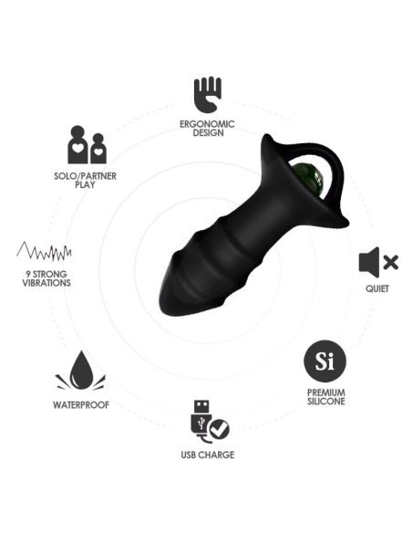 ARMONY - KYLIN FINGER VIBRATOR  ANAL PLUG REMOTE CONTROL BLACK