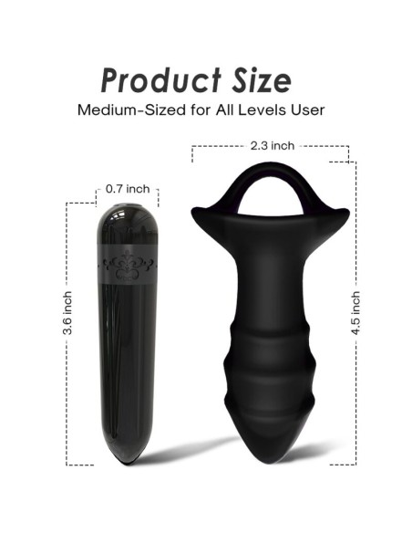 ARMONY - KYLIN FINGER VIBRATOR  ANAL PLUG REMOTE CONTROL BLACK