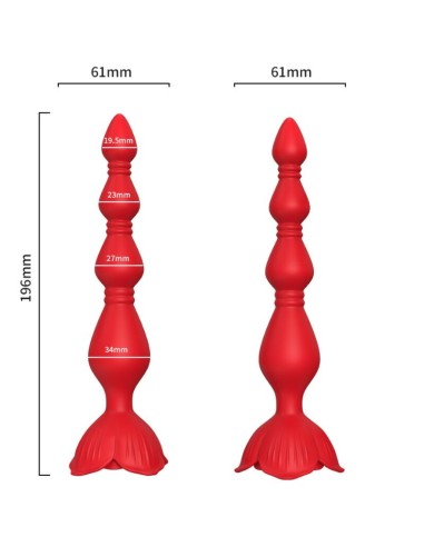 ARMONY - PINK VIBRATOR PAGODA  ANAL PLUG RED