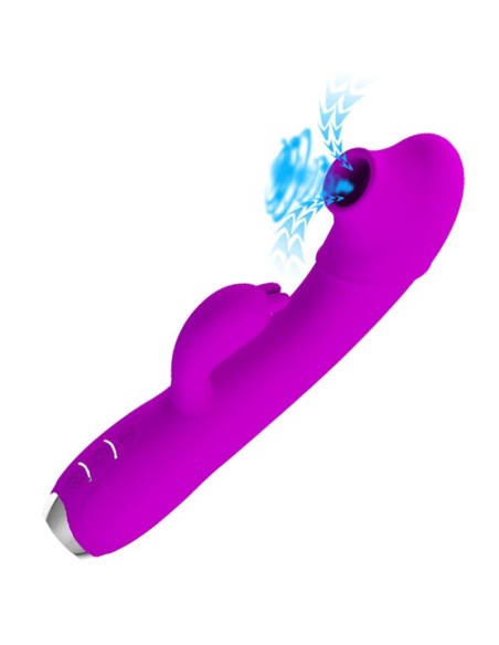PRETTY LOVE - REGINA VIBRADOR-SUCCIONADOR RECARGABLE MORADO