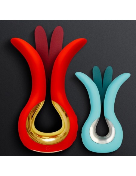 G-VIBE - GVIBE MAXI VIBRADOR CON DOS PUNTAS FLEXIBLES CORAL