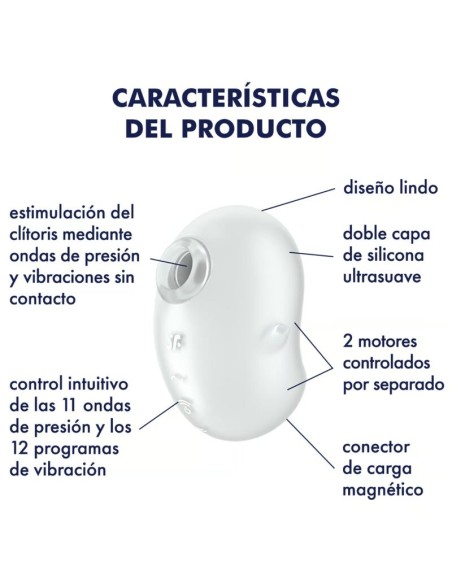 SATISFYER - CUTIE GHOST LAY-ON VIBRATOR WHITE
