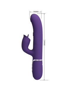 PRETTY LOVE - RABBIT VIBRATOR WITH LICKING PURPLE 2