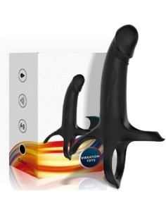 ARMONY - DILDO WITH RING  VIBRATOR BLACK