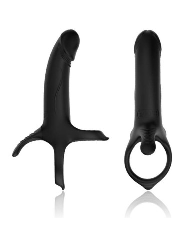 ARMONY - DILDO WITH RING  VIBRATOR BLACK
