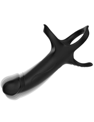 ARMONY - DILDO WITH RING  VIBRATOR BLACK