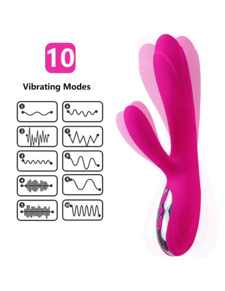 ARMONY - VIBRADOR  ESTIMULADOR FLEXIBLE EFECTO CALOR FUCSIA