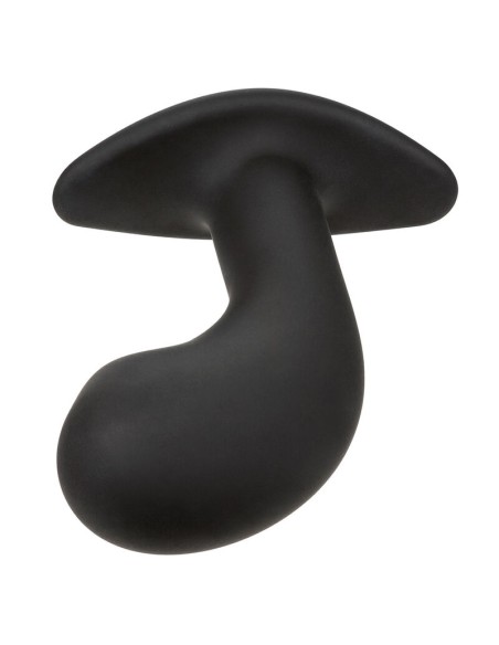 CALEXOTICS - ROCK BOTTOM PLUG ANAL CURVADO 10 VIBRACIONES SILICONA NEGRO