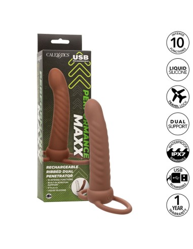 CALEXOTICS - MAXX DOBLE PENETRADOR ACANALADO 10...