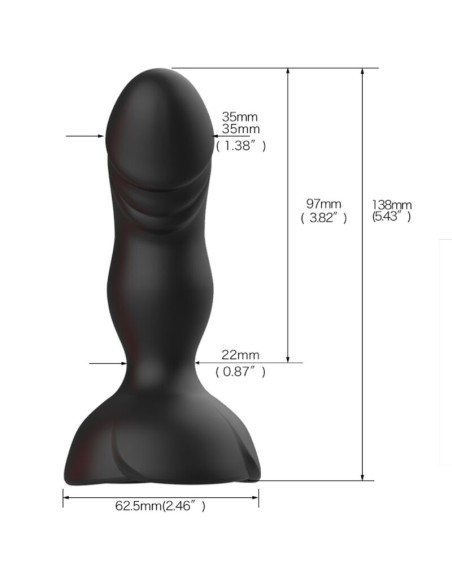 ARMONY - EXTREME A BLOOM ROSA VIBRADOR  PLUG ANAL CONTROL REMOTO NEGRO
