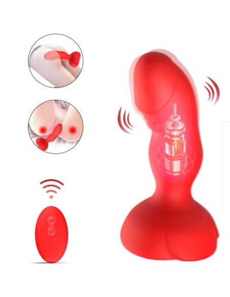 ARMONY - EXTREME A BLOOM ROSA VIBRADOR  PLUG ANAL CONTROL REMOTO ROJO