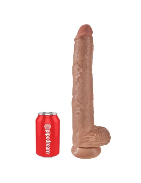 KING COCK PENE REALÍSTICO CON TESTÍCULOS 35.6 CM