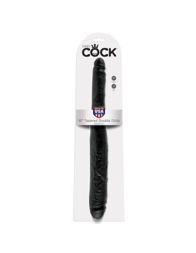 KING COCK DILDO DOBLE NEGRO 40.6 CM