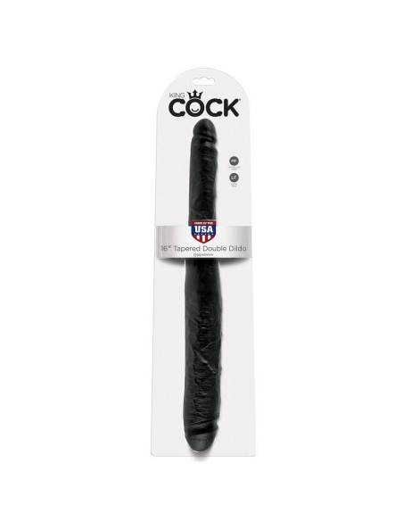 KING COCK DILDO DOBLE NEGRO 40.6 CM