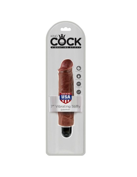 KING COCK VIBRADOR REALISTICO STIFFY 17.8 CM - MARRON