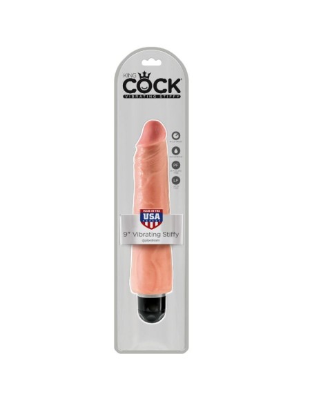 KING COCK 23 CM VIBRATING STIFFY - FLESH