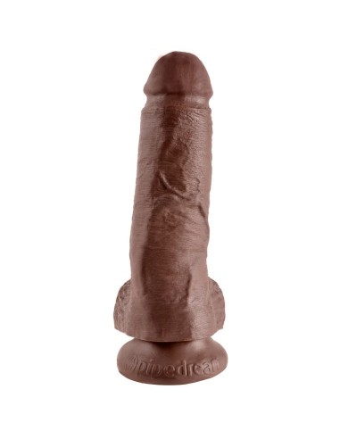 KING COCK 8" COCK BROWN WITH BALLS 20.3 CM