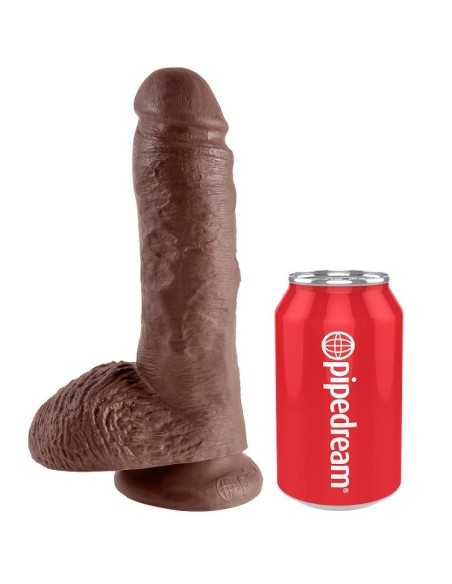 KING COCK 8" COCK BROWN WITH BALLS 20.3 CM