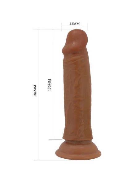PRETTY LOVE - QUENTIN REALISTIC DILDO 18 CM BROWN