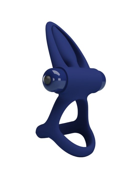 PRETTY LOVE - MAT DOUBLE RING WITH VIBRATION  STIMULATOR BLUE