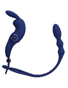 PRETTY LOVE - AYAD RABBIT VIBRATOR RING WITH PLUG BLUE 2