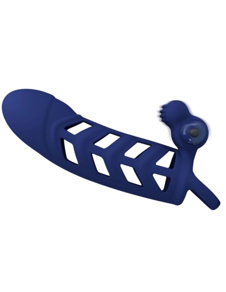 PRETTY LOVE - ALTAF VIBRATOR RING WITH SILICONE SHEATH BLUE