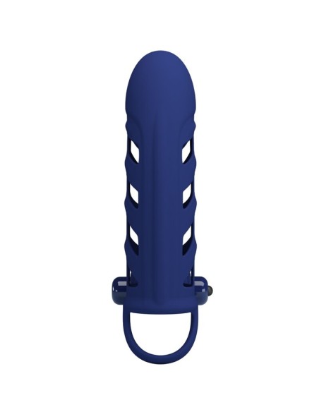 PRETTY LOVE - ALTAF VIBRATOR RING WITH SILICONE SHEATH BLUE