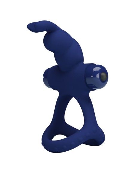 PRETTY LOVE - LUCHITO DOUBLE VIBRATING RING RABBIT BLUE