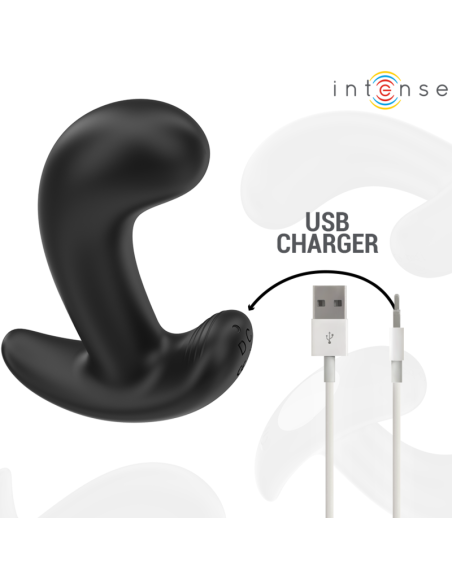 INTENSE - CHANDLER PLUG ANAL 10 VIBRACIONES NEGRO CONTROL REMOTO