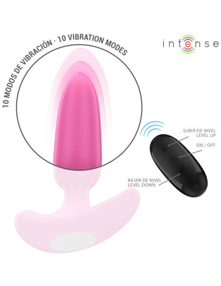 INTENSE - ROSS PLUG ANAL 10 VIBRACIONES ROSA CONTROL REMOTO