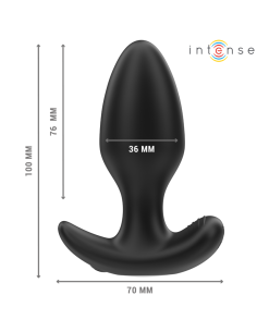INTENSE - JOEY PLUG ANAL 10 VIBRACIONES NEGRO CONTROL REMOTO 2