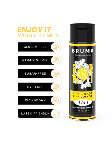 BRUMA - PREMIUM MASSAGE HOT OIL PINA COLADA 3...