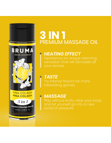 BRUMA - PREMIUM MASSAGE HOT OIL PINA COLADA 3...