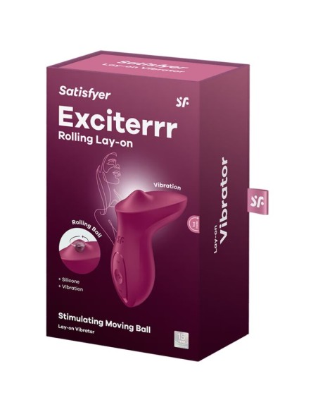 SATISFYER - EXCITERRR LAY-ON CLITORIS BERRY VIBRATOR