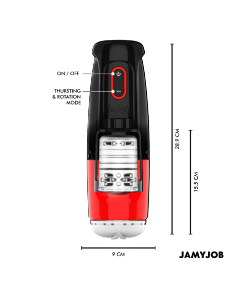 JAMYJOB - STORM AUTOMATIC VAGINAL MASTURBATOR WITH 10 MODES, ROTATION AND PUSHING