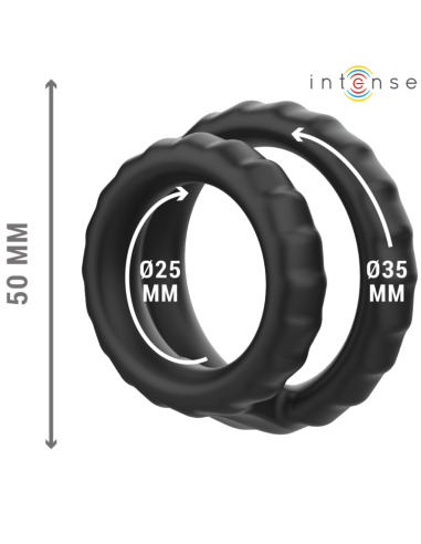 INTENSE - DEWEY DOUBLE SILICONE PENIS RING...