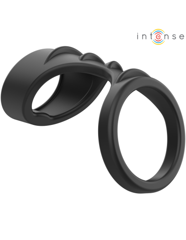 INTENSE - THEO DOUBLE SILICONE PENIS RING BLACK...