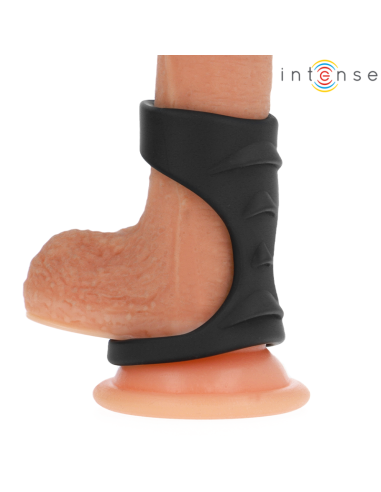 INTENSE - THEO DOUBLE SILICONE PENIS RING BLACK...