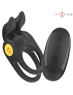 INTENSE - SAM VIBRATOR DOUBLE PENIS RING 10 VIBRATIONS BLACK