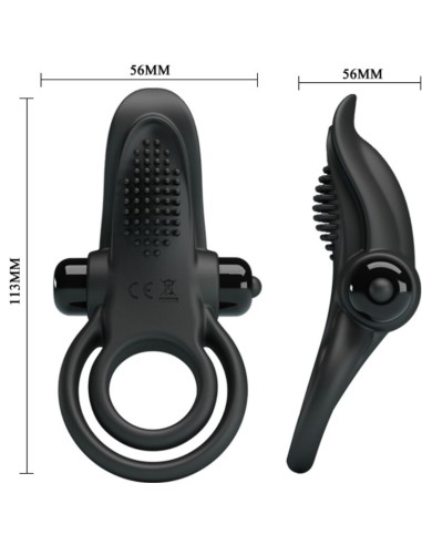 PRETTY LOVE - DOUBLE VIBRATING RING + CLITORIS...