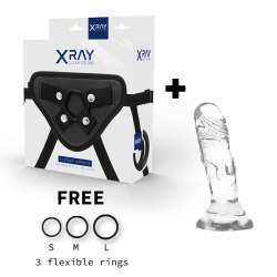 X RAY - ARNÉS + DILDO TRANSPARENTE 12 CM -O- 2.6 CM 2