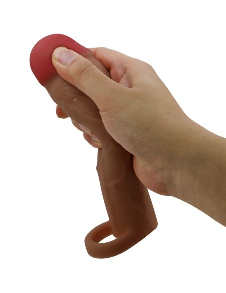 PRETTY LOVE - HANI PENIS SLEEVE WITH 5 CM EXTENSION MULATTO
