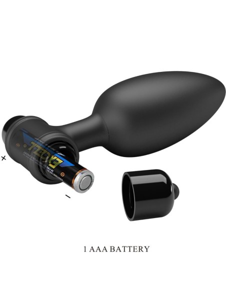 PRETTY LOVE - VIBRA BUTT PLUG 2 ANAL PLUG 10 VIBRATIONS BLACK