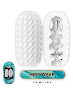 PRETTY LOVE - HOT WAVE SILICONE MALE MASTURBATOR WHITE 2