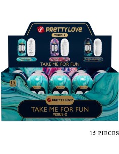 PRETTY LOVE - VENUS X 15 SILICONE MALE MASTURBATORS WHITE