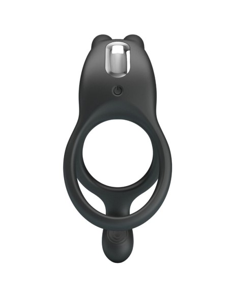 PRETTY LOVE - SETH DOUBLE VIBRATING RING RABBIT 7 VIBRATIONS BLACK