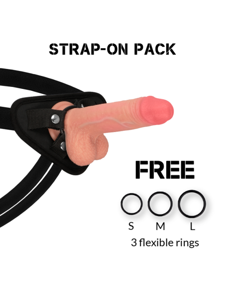 ROCKARMY - HARNESS + LIQUID SILICONE PREMIUM MUSTANG REALISTIC 18 CM -O- 4.14 CM