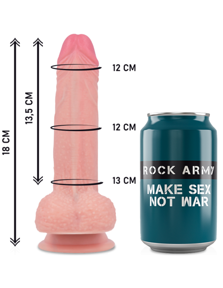 ROCKARMY - HARNESS + LIQUID SILICONE PREMIUM MUSTANG REALISTIC 18 CM -O- 4.14 CM